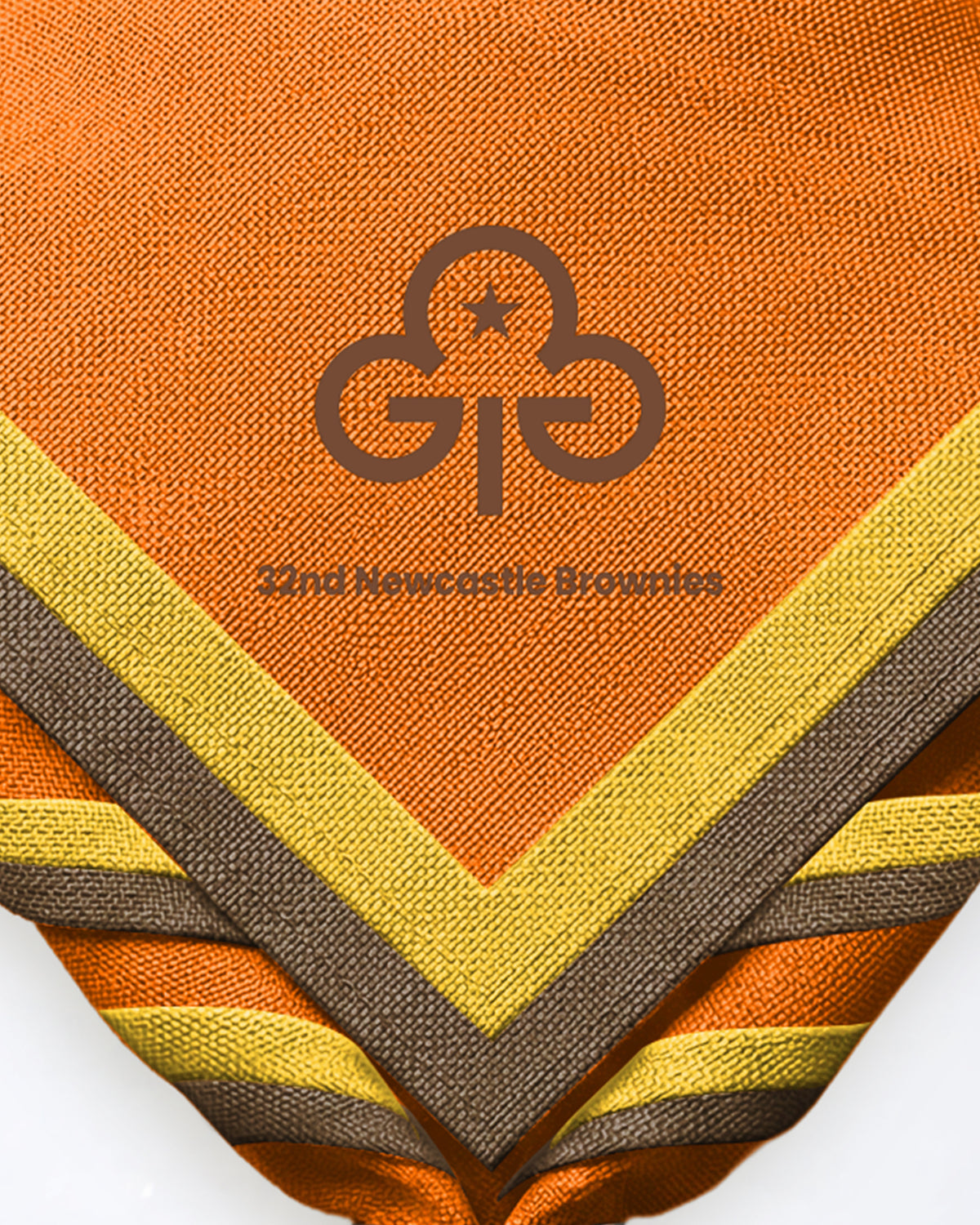32nd Newcastle Brownies - Bright Orange zoom necker
