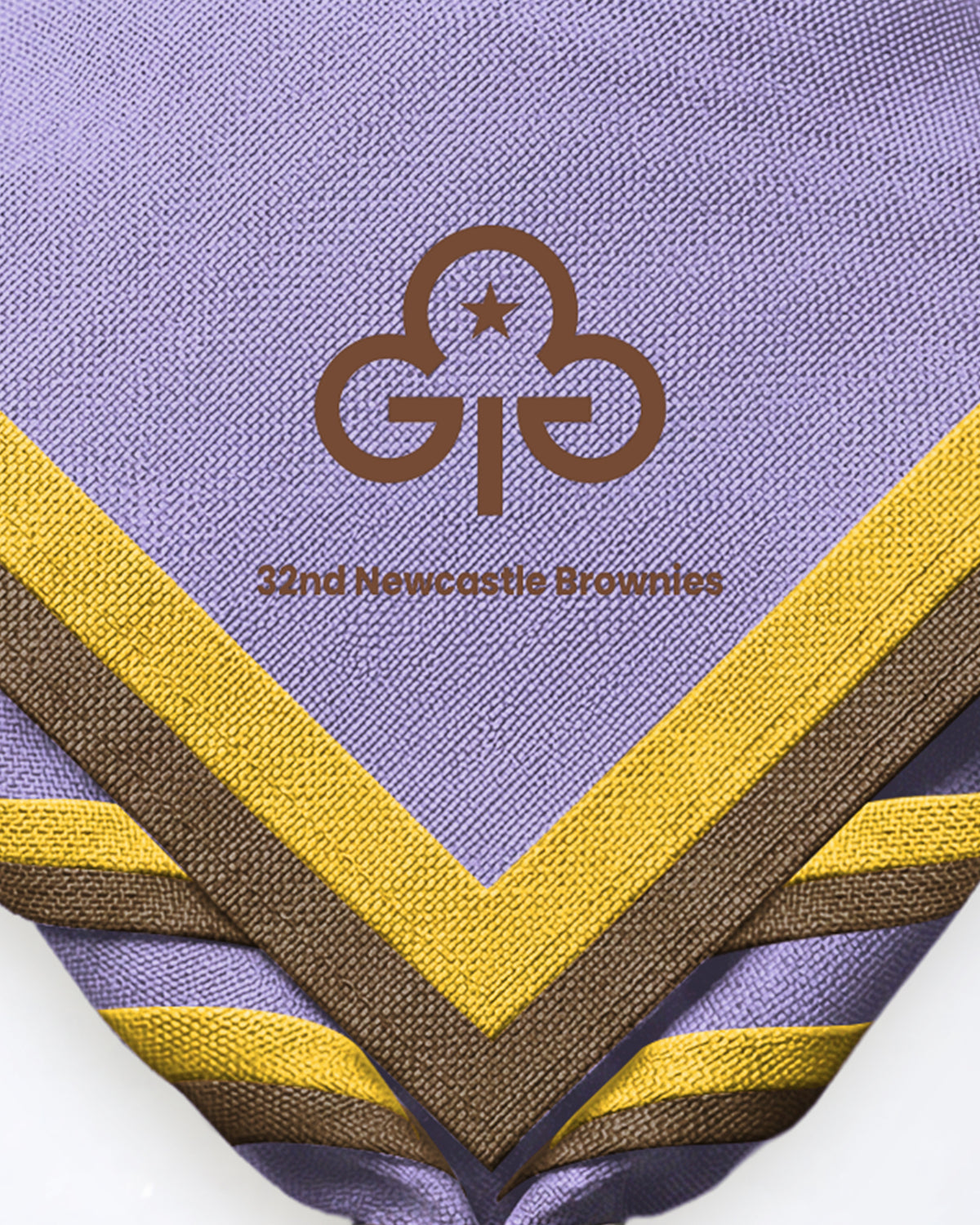 32nd Newcastle Brownies - Lavender zoom necker