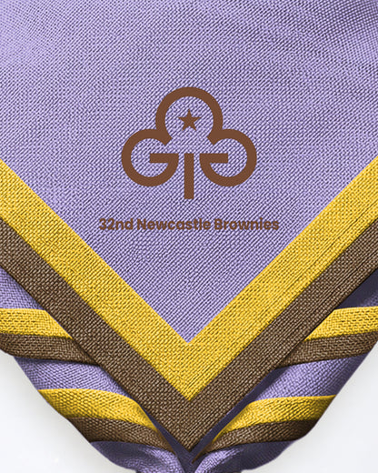 32nd Newcastle Brownies - Lavender zoom necker